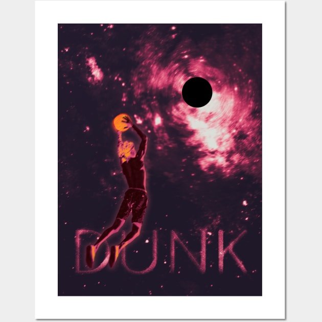 Space Dunk Basket ball Illustration Wall Art by ARTIZIT